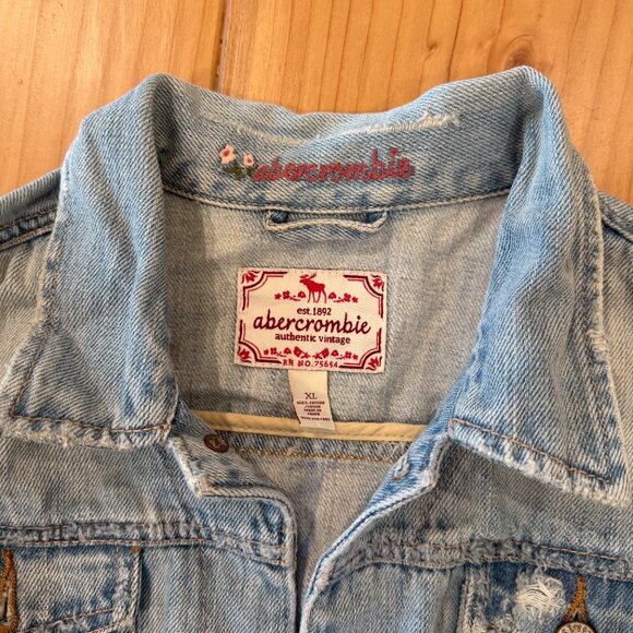 Abercrombie Light Blue Jean Jacket – Size XL - Picture 5 of 7